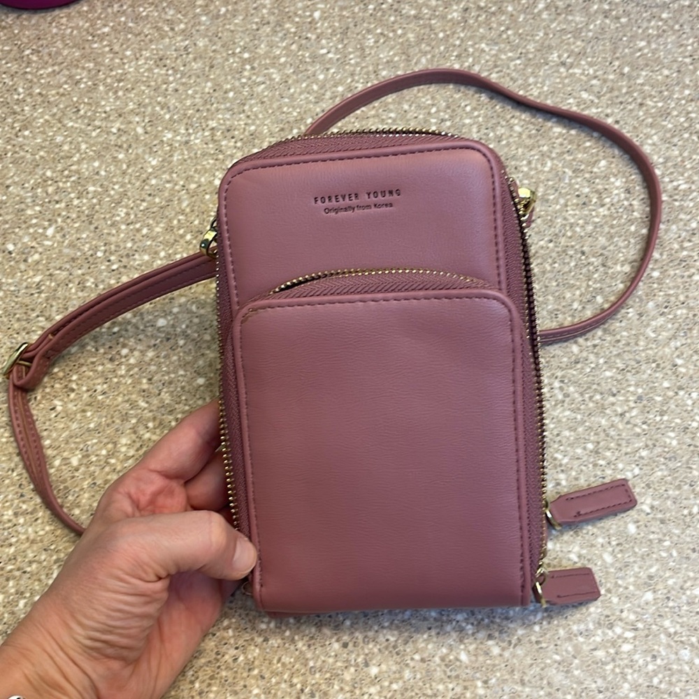 Forever Young small crossbody bag with built in wallet